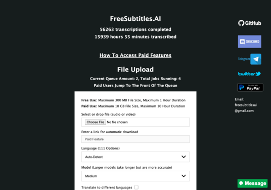 Free Subtitles AI
