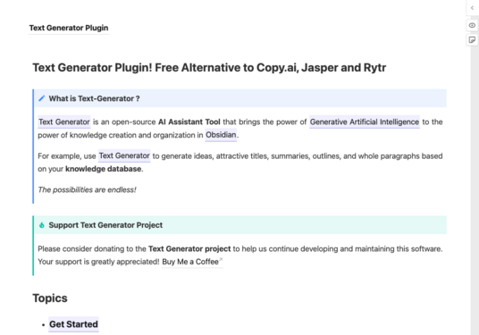 Text Generator Plugin