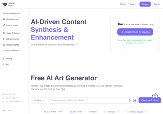 Neural.love Art Generator